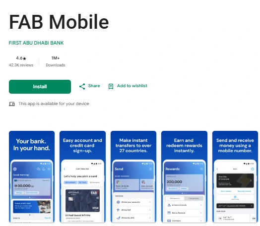 Cancel FAB Credit Card via mobile app