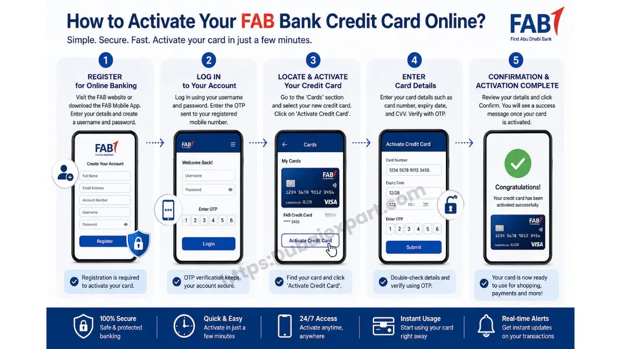 How to Activate FAB Credit Card Online