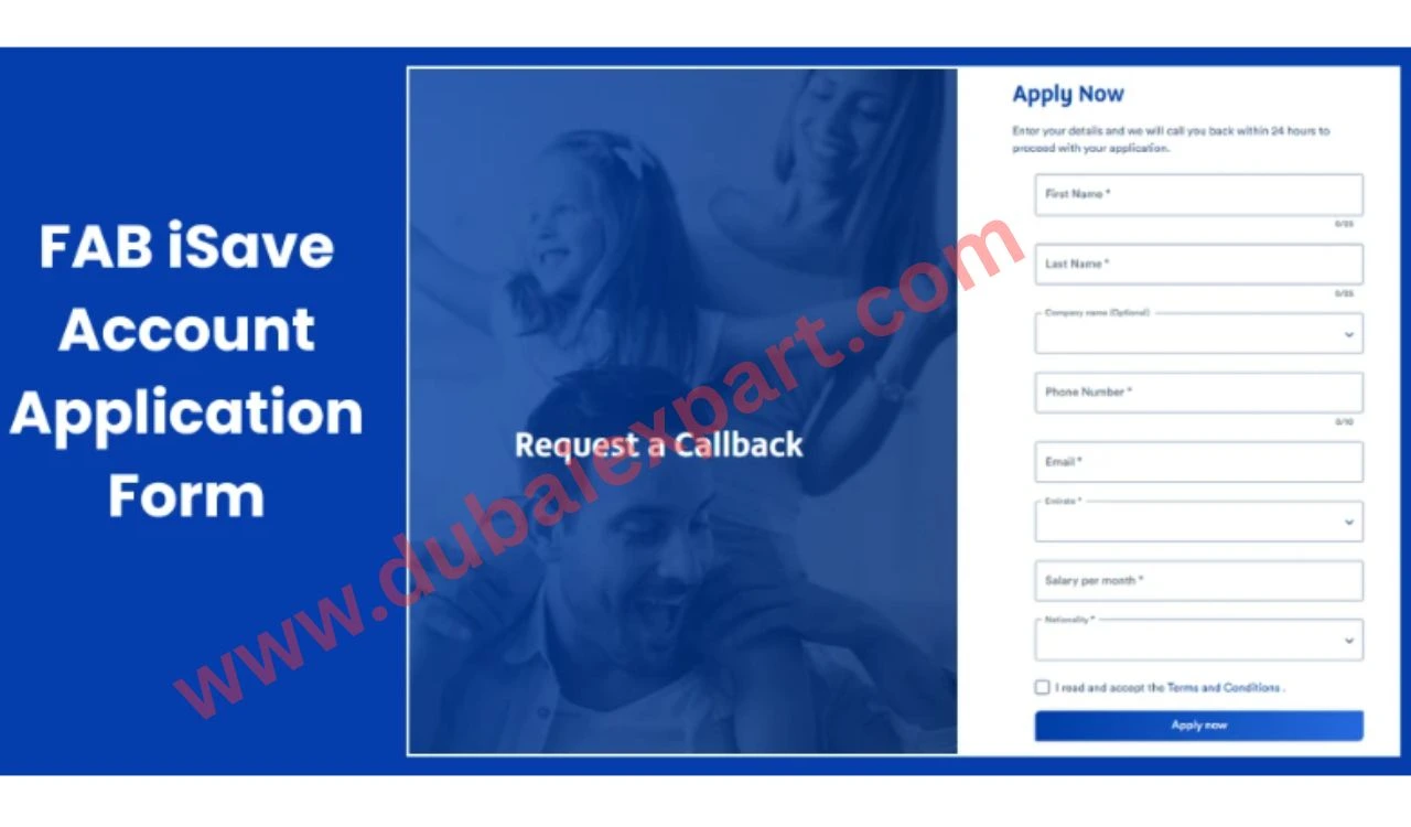 your personal details Apply for FAB iSave Account Online