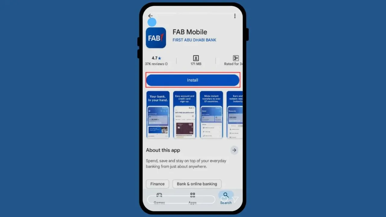 Ratibi Balance Check By FAB Mobile App