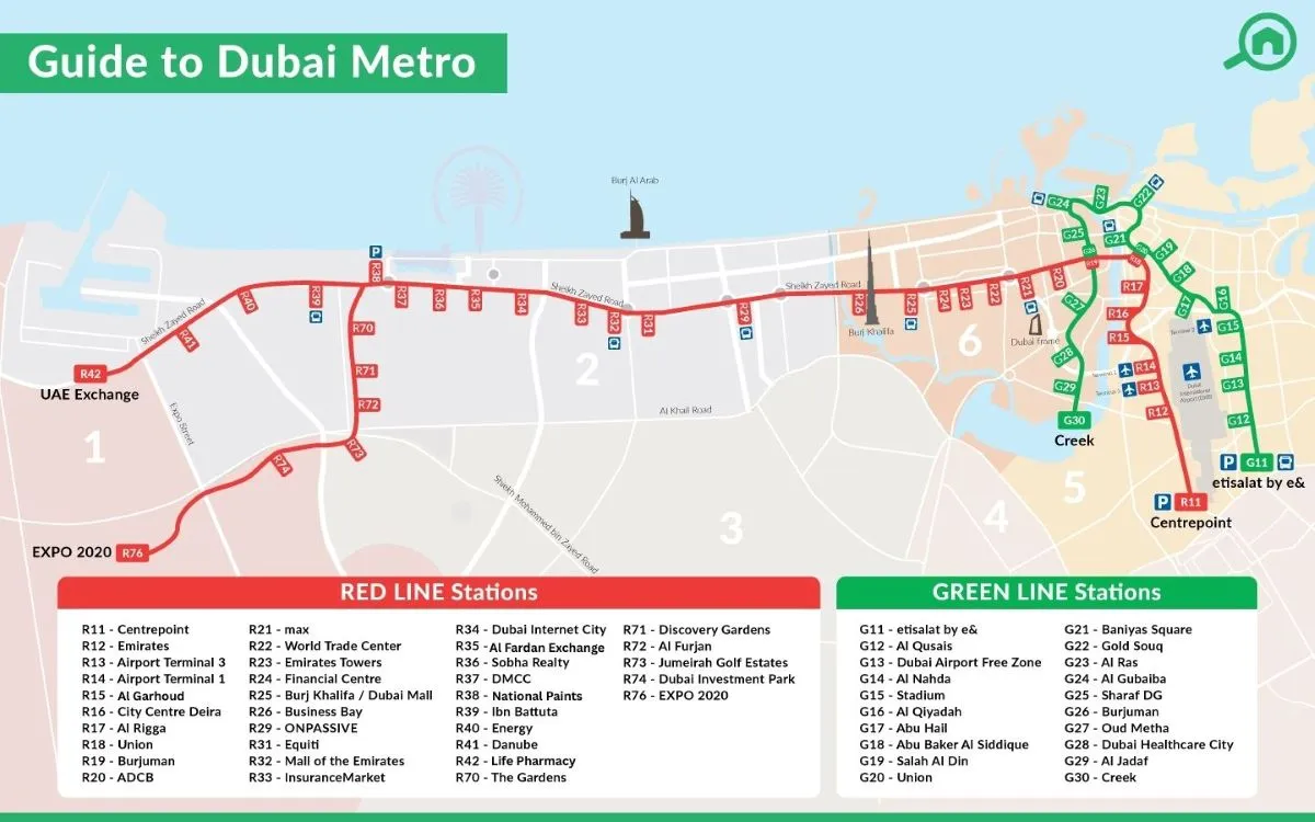 Dubai Metro official Map