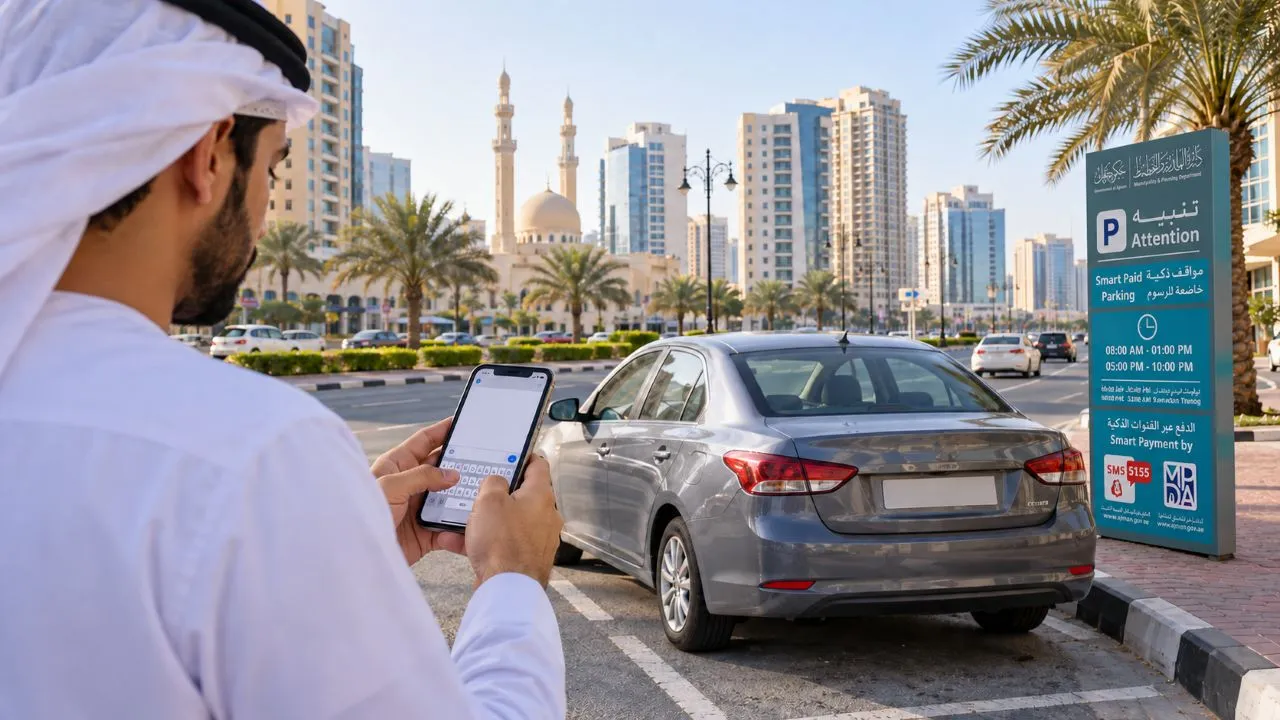 Ajman parking SMS