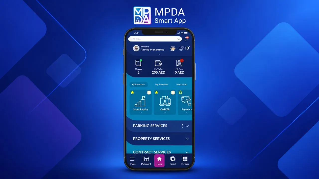 Pay Ajman Parking Fee with MPDA App