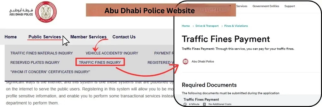 Traffic Fines Check Via Abu Dhabi Police
